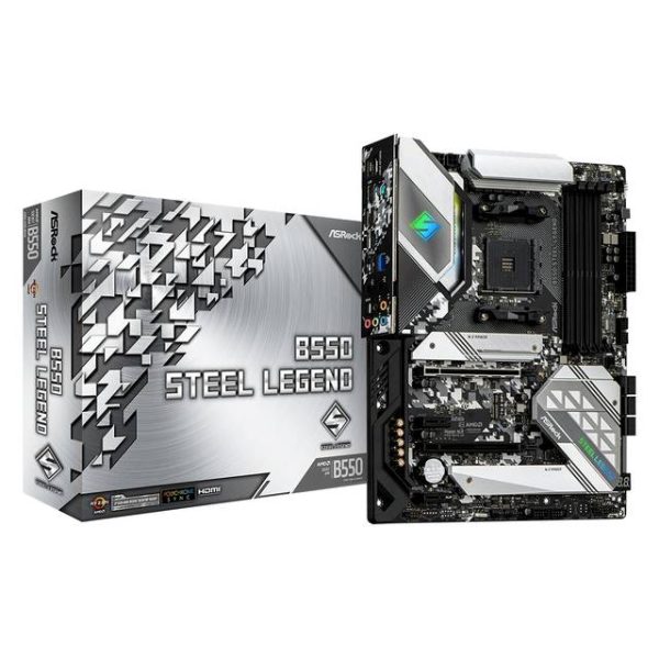 ASROCK B550 STEEL LEGEND Socket AM4/ AMD B550/ DDR4/ Quad CrossFireX/ SATA3&USB3.2/ M.2/ ATX Motherboard