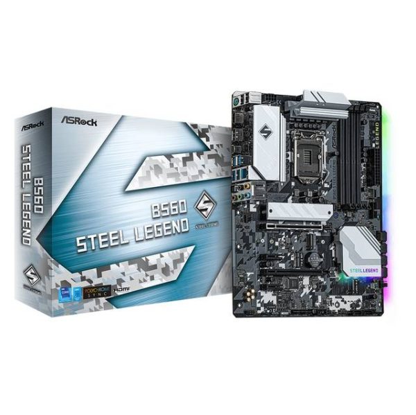 ASROCK B560 STEEL LEGEND Socket LGA1200/ Intel B560/ DDR4/ SATA3&USB3.2/ M.2/ ATX Motherboard