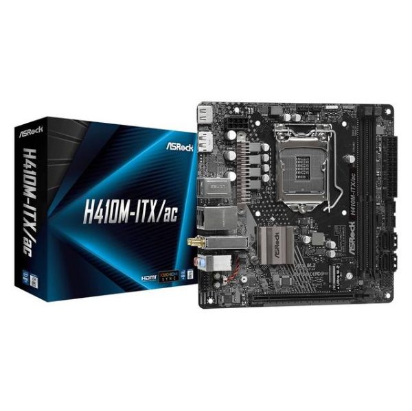 ASROCK H410M-ITX/AC LGA1200/ Intel H410/ DDR4/ SATA3&USB3.2/ M.2/ WiFi&Bluetooth/ Mini-ITX Motherboard