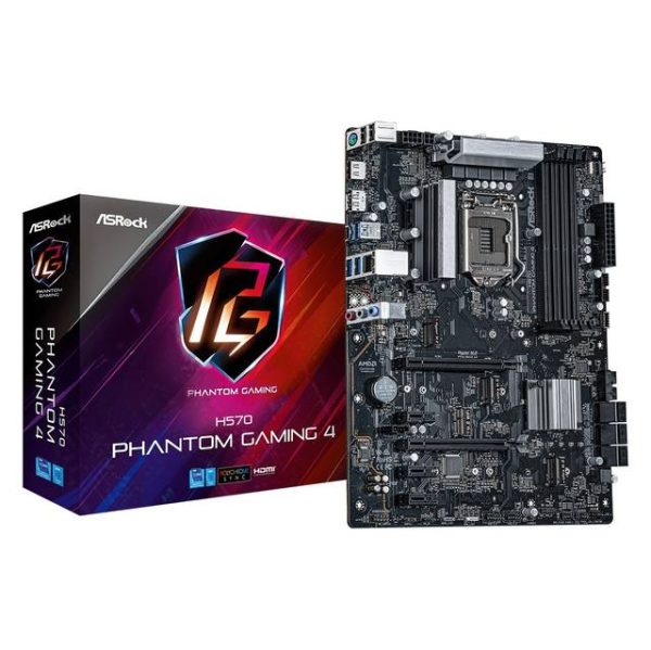 ASROCK H570 PHANTOM GAMING 4 LGA1200/ Intel H570/ DDR4/ SATA3&USB3.2/ M.2/ ATX Motherboard