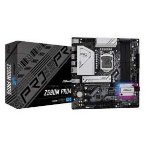 ASROCK Z590M PRO4 LGA1200/ Intel Z590/ DDR4/ SATA3&USB3.2/ M.2/ Micro ATX Motherboard