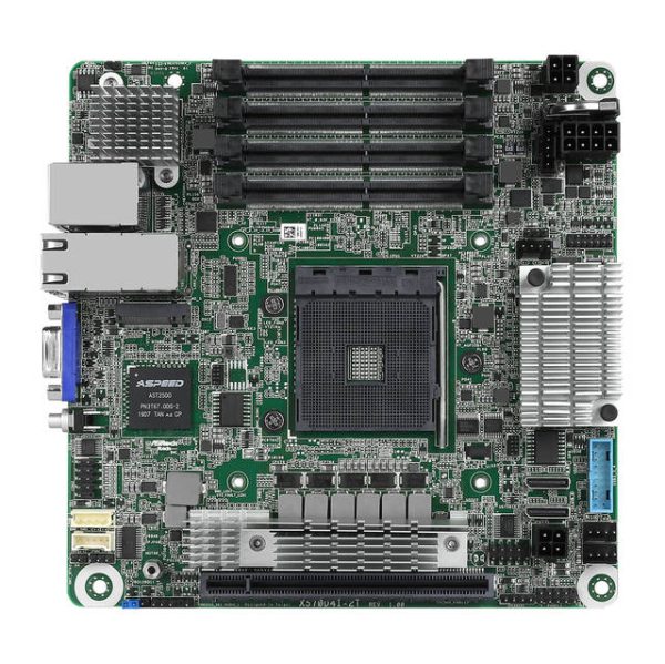 ASRock Rack X570D4I-2T AM4 PGA 1331/ AMD Premium X570/ DDR4/ SATA3&USB3.1/ V&2GbE/ mini-ITX Server Motherboard