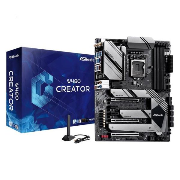 ASRock W480 CREATOR LGA1200/ Intel W480/ DDR4/ Quad CrossFireX/ SATA3&USB3.2/ M.2/ WiFi & Bluetooth/ ATX Motherboard