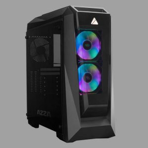 AZZA Chroma 410B CSAZ-410B Black Steel / Tempered Glass ATX Mid Tower Computer Case