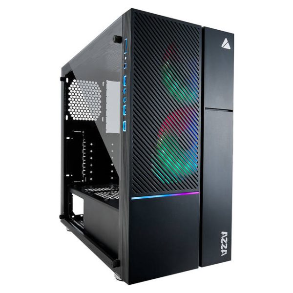 AZZA IRIS 330 CSAZ-330 Black Steel / Tempered Glass ATX Mid Tower Computer Case