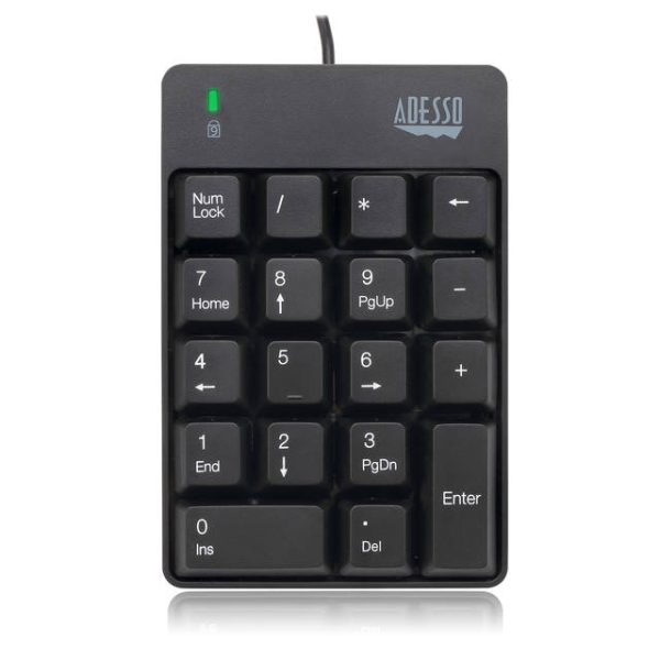 Adesso AKB-601UB Mechanical Numeric Keypad with 3-port USB Hub