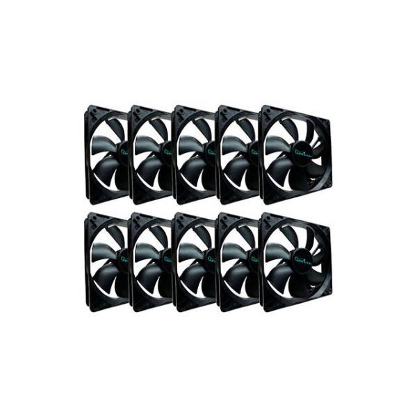 Apevia CF1012S-BK 120mm 4pin Molex + 3pin Motherboard Black Case Fan (10-pk)