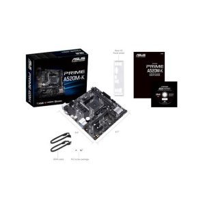 Asus PRIME A520M-K Socket AM4/ AMD A520/ DDR4/ SATA3&USB3.2/ M.2/ mATX Motherboard