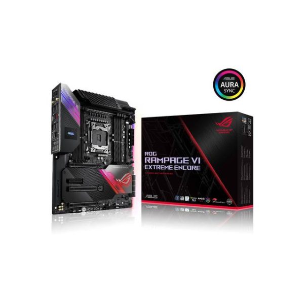 Asus ROG RAMPAGE VI EXTREME ENCORE LGA2066/ Intel X299/ DDR4/ 3-Way CrossFireX & 3-Way SLI/ SATA3&USB3.2/ M.2/ WiFi+Bluetooth/ A&GbE/ E-ATX Motherboard