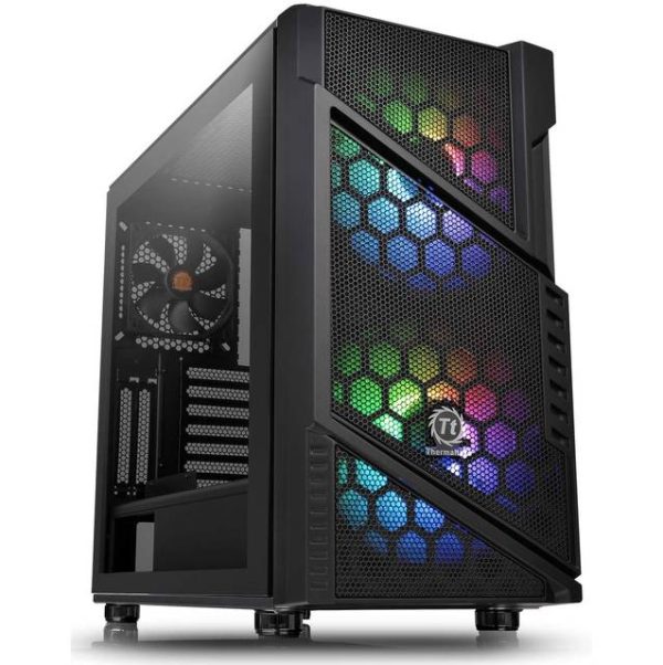 Commander C31 TG ARGB/Black/Win/SPCC/Tempered Glass*1/200mm Addressable RGB Fans*2 + 120mm Standard Fan*1/MB Sync