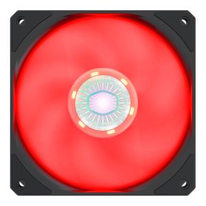 Cooler Master SickleFlow 120 V2 Red Led Square Frame Fan with Air Balance Curve Blade Design