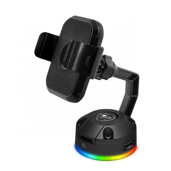 Cougar Bunker M RGB phone stand with QI wireless charging and 2x USB 2.0