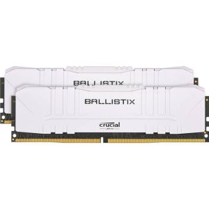 Crucial Ballistix DDR4-3600 16GB(2x8GB)/ 1G x 64 CL16 Desktop Gaming Memory Kit (White)