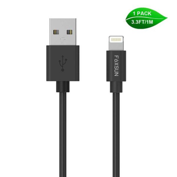 Foxsun AM001001 iPhone Charging Cable 3.3 FT/1M Lightning Cable for iPhone 7/7Plus/6/6Plus/6S/6S Plus/5/5S/5C/SE