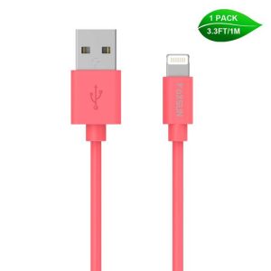 Foxsun AM001003 iPhone Charging Cable 3.3 FT/1M Lightning Cable for iPhone 7/7Plus/6/6Plus/6S/6S Plus/5/5S/5C/SE