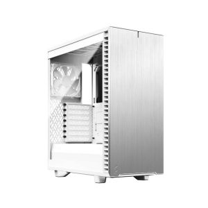 Fractal Design Define 7 FD-C-DEF7C-04 Compact White Brushed Aluminum/Steel ATX Compact Silent Tempered Glass Window Mid Tower Computer Case