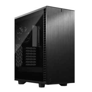 Fractal Design FD-C-DEF7C-02 Define 7 Compact Black Brushed Aluminum/Steel ATX Compact Silent Dark Tinted Tempered Glass Window Mid Tower Computer Case