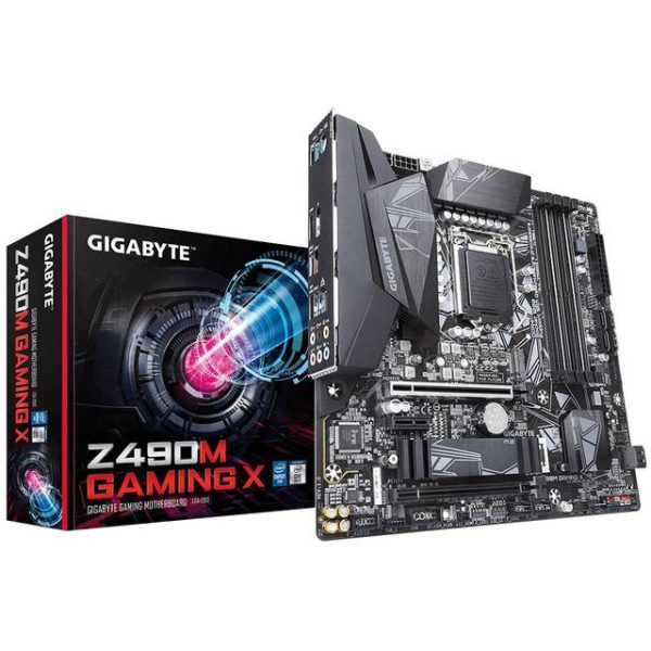 GIGABYTE Z490 M GAMING X Socket LGA1200/ Intel Z490/ DDR4/ Quad-GPU CrossFire & 2-Way CrossFire/ SATA3&USB3.2/ M.2/ Micro ATX Motherboard