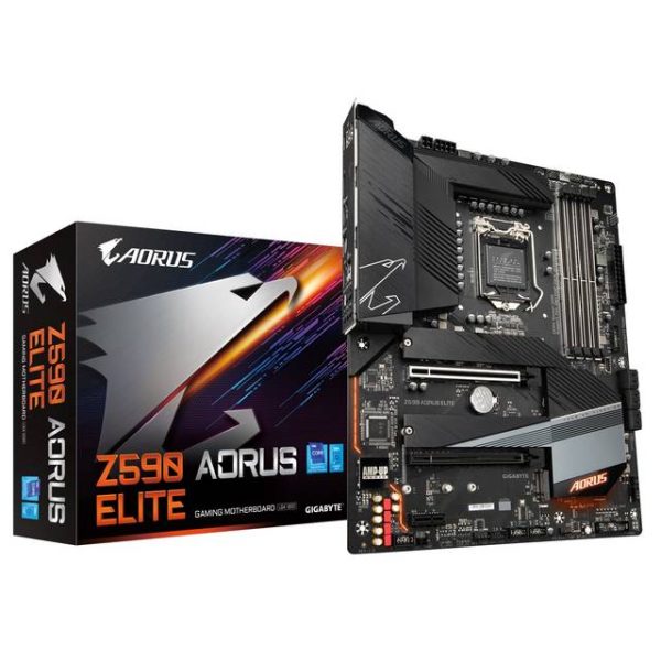 GIGABYTE Z590 AORUS ELITE LGA1200/ Intel Z590/ DDR4/ Quad-GPU & 2-Way CrossFire/ SATA3&USB3.2/ M.2/ ATX Motherboard