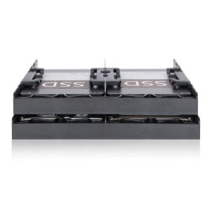 ICY DOCK FLEX-FIT Quattro MB344SP 4x 2.5 inch HDD / SSD Bracket for External 5.25 inch Bay (Black)