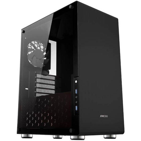 Jonsbo U4 B Black / SGCC Steel / Aluminum / Tempered Glass ATX Mid Tower Computer Case