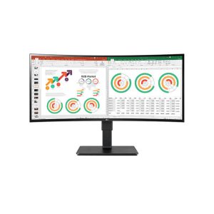 LG Electronics 34BN77C-B 34 inch 1000:1 5ms TAA IPS QHD UltraWide Curved HDMI/DisplayPort/USB3.0 Monitor w/ Speakers (Black Texture)