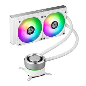 Lian Li GALAHAD AIO240 RGB White- Dual 120mm Addressable RGB FANS AIO CPU Liquid Cooler - GA240A