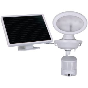 MAXSA Innovations 44643-CAM-WH Solar-Powered Security HD Video Camera and Spotlight