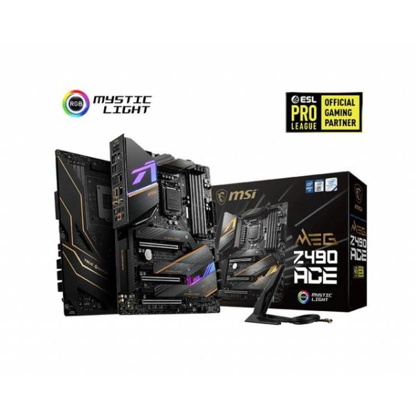 MSI MEG Z490 ACE LGA1200/ Intel Z490/ DDR4/ SATA3&USB3.2/ 3-Way CrossFire & 2-Way SLI/ M.2/ WiFi&Bluetooth/ ATX Motherboard