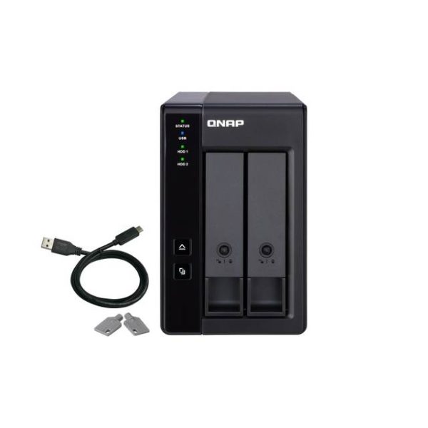 QNAP TR-002-US SATA2 & SATA3 2-Bay RAID Expansion Enclosure for both NAS and Computers