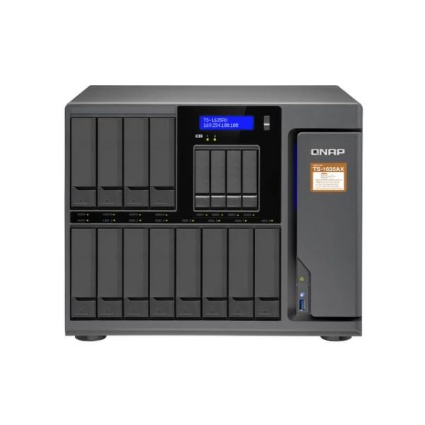 QNAP TS-1635AX-8G-US Marvell ARMADA 8040 ARMv8 Cortex-A72 1.6GHz/ 8GB DDR4/ 4GbE/ 16SATA3/ USB3.1/ 16-Bay Desktop NAS for SMB