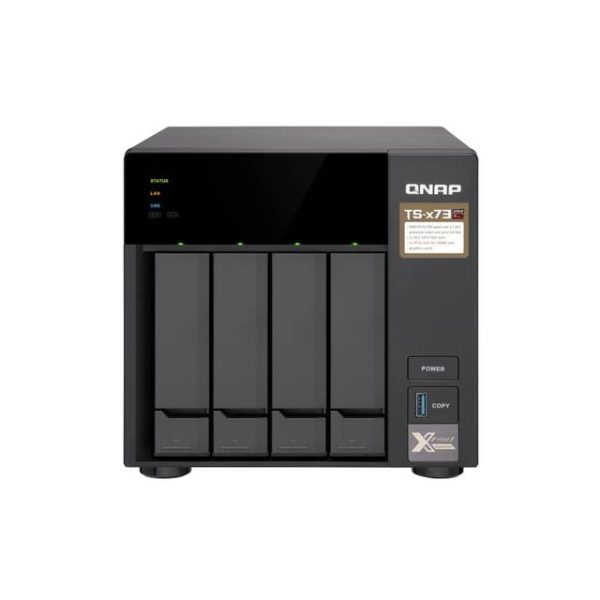 QNAP TS-473-8G-US AMD R-Series RX-421ND 2.1GHz/ 8GB DDR4/ 4GbE/ 4SATA3/ USB3.0/ 4-Bay Tower NAS for SMB