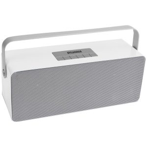 SYLVANIA SP672-WHITE Portable Bluetooth Speaker with Aluminum Handle (White)