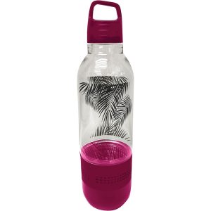 SYLVANIA SP717-PINK Holographic Light Water Bottle with Integrated Bluetooth Speaker (Pink)