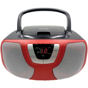 SYLVANIA SRCD1025-RED Portable CD Radio Boom Box (Red)