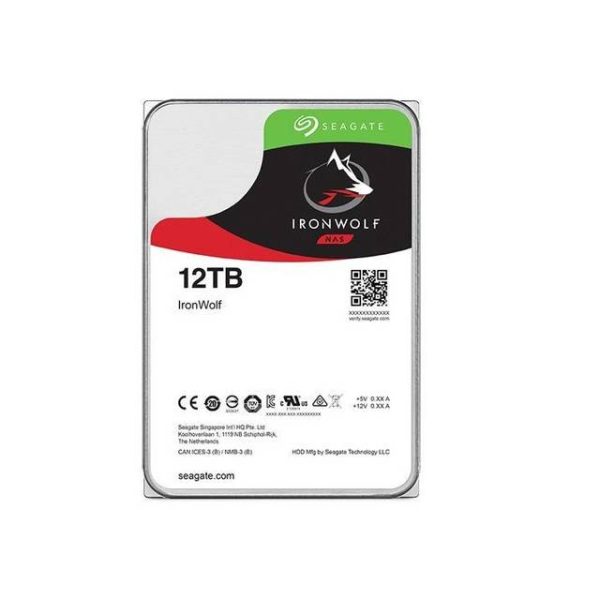 Seagate IronWolf NAS ST12000VN0008 12TB 7200RPM SATA 6.0 GB/s 256MB Hard Drive (3.5 inch)