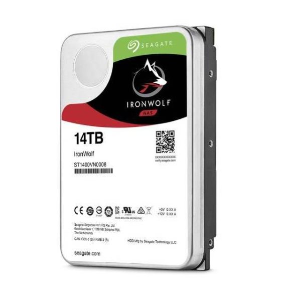 Seagate IronWolf NAS ST14000VN0008 14TB 7200RPM SATA 6.0 GB/s 256MB Hard Drive (3.5 inch)