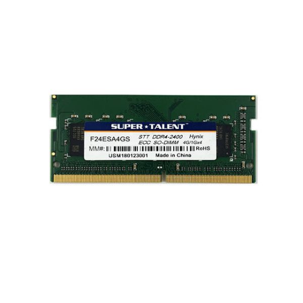 Super Talent DDR4-2400 SODIMM 4GB ECC Hynix Chip Notebook Memory