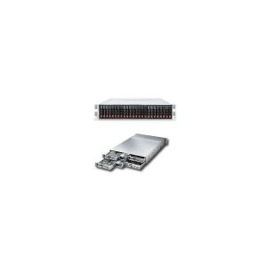 Supermicro SuperServer SYS-2026TT-HTRF Four Node Dual LGA1366 1400W 2U Rackmount Server Barebone System (Black)