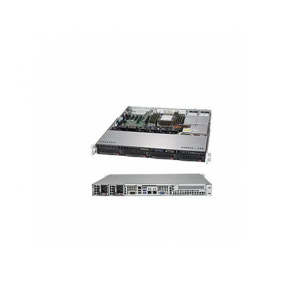 Supermicro SuperServer SYS-5019P-MTR Single LGA3647 400W 1U Rackmount Server Barebone System (Black)