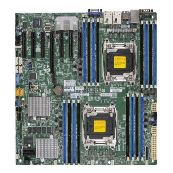 Supermicro X10DRH-CT-B Dual LGA2011/ Intel C612/ DDR4/ SATA3&SAS3&USB3.0/ V&2GbE/ EATX Server Motherboard