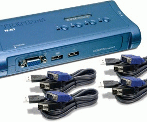 TRENDnet TK-407K USB 4-Port KVM Switch w/ Cables