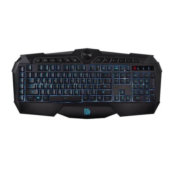 Thermaltake Tt eSPORTS Challenger Prime KB-CHM-MBBLUS-01 Wired USB Membrane Gaming Keyboard (Black)