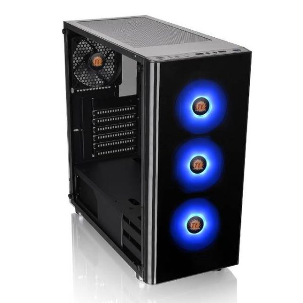 Thermaltake V200 Tempered Glass RGB Edition CA-1K8-00M1WN-01 No Power Supply ATX Mid Tower (Black)