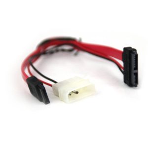 VCOM CE361 SATA2 Data + 4Pin Molex Male to SATA Power/Data Cable for Slim DVD