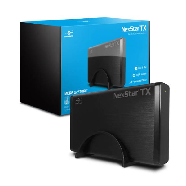 Vantec NexStar TX NST-328S3-BK 3.5 inch SATA3 to USB 3.0 External Hard Drive Enclosure