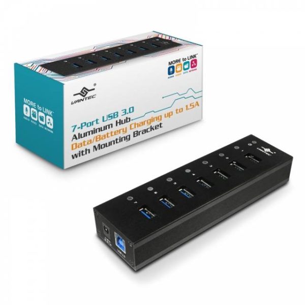 Vantec UGT-AH710U3-BK 7-Port USB 3.0 Aluminum Hub