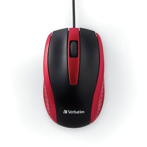 Verbatim 99742 Corded Notebook Optical Mouse (Red)