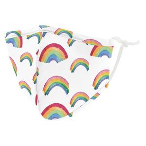 Weddingstar 5548-98 Kid's Reusable/Washable Cloth Face Mask with Filter Pocket (Rainbow)