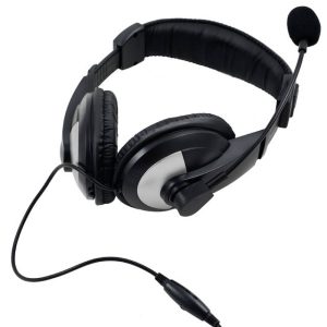 iMicro IM750BM Wired 3.5mm Leather Headset w/ Microphone